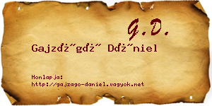 Gajzágó Dániel névjegykártya
